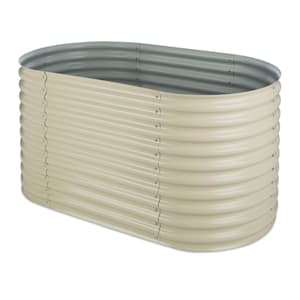 High Grow Upphöjd bädd Trädgårdsbädd 1,6m Zink-Aluminium Beige