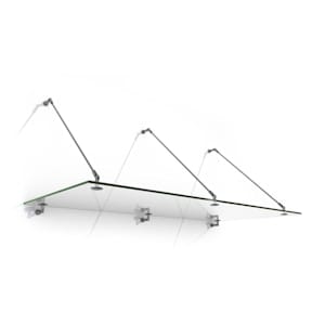 Skygate 200 Auvent 200x90 design acier & verre transparent