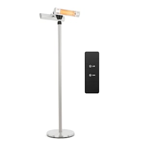 Heat Guard Pro Estufa de pie Infrarrojos 2x1500W IP55 plateada