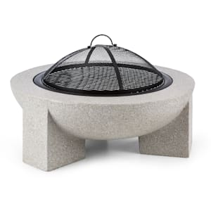 Troja, tűzrakóhely, grill, Ø 75 cm, szikrafogó, acél, műkő, MgO, tűzálló