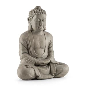 Siddhartha Skulptur 60cm Fiberglaszement Natursteinoptik