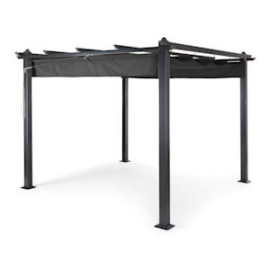 Pantheon 3x3 Pergola luifel 3x3m aluminium zonnescherm polyester grijs