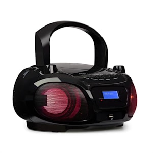 Roadie DABLettore CD DAB/DAB+ UKW LED Effetto Luci Disco USB Bluetooth Nero