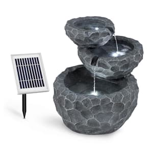 Murach Kaskadenbrunnen Akkubetrieb 2 kW Solarpanel 3 LEDs
