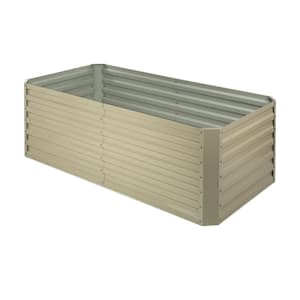 High Grow Straight verhoogde kweekbak 180x60x90 cm 970l staal verzinkt beige