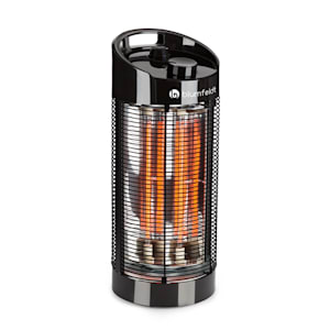 Heat Guru 360 Stand Radiant Heater 1200 / 600W 2 Heat Settings IPX4 Black