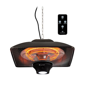 Chauffage Heat Square infrarouge 1000/2000 W LED Carbon IP24