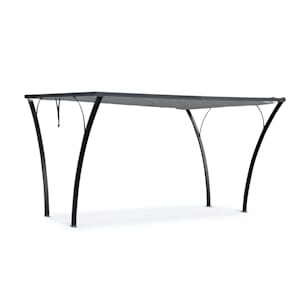 Palazzo Pavillon 4x3m Faltdach Polyester Aluminium schwarz / grau