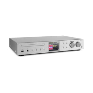 iTuner CD récepteur HiFi radio Internet/DAB+/ FM lecteur CD WiFi gris argent