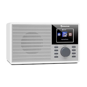 IR-160 Internetradio WLAN USB AUX UPnp 2.8" TFT-Display Telecomando bianco