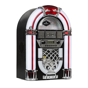 Arizona Gramola BT Radio FM USB SD MP3 Reproductor de CD Negro