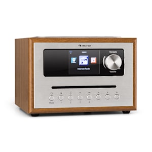 Silver Star CD Cube Radio Bluetooth HCC Display wood brown
