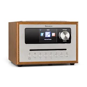 Silver Star CD Cube | Internet-Radio | Slot-In CD-Player | Anschlüsse: USB und AUX IN | Bluetooth | WLAN-Radio | UKW-Tuner | 2,8