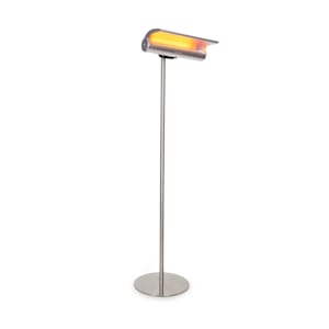 Heat Guard Reflex Calorifero Radiante 1800W IP55 Timer Telecomando Argento