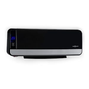 Wallkyrie Wandheizgerät | Heizelement mit 2 Stufen: 1000 W / 2000 W | Temperaturen: 10 - 49 °C | integrierter Thermostat | Überhitzungsschutz | Timer | automatisch oszillierende Lüftungsschlitze | Schutzart: IPX2 | inkl. Set  zur Wandmontage | schwarz