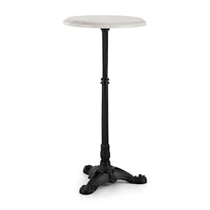 Patras-XS Bistro-bord marmorbordsskiva Ø30cm gjutjärn stativ