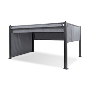 Pantheon Cortina pavillon avec auvent 3x4 m 4 parties latérales gris
