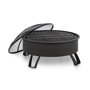 Oreos Braciere 2-in-1 Ø75cm Parascintille Ø68cm Griglia in Acciaio nero