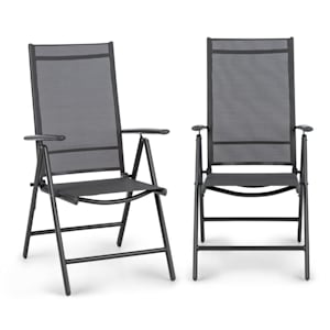 Almería silla plegable juego de 2 59,5 x 107 x 68 cm ComfortMesh Antracita