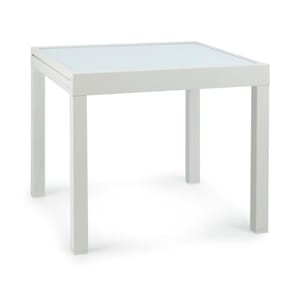Pamplona Extension tuintafel max. 180 x 83 cm aluminium glas wit