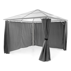 Pantheon Solid Sky Set parois latérales pergola 140g/m² polyester gris
