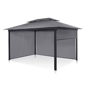 Grandezza Cortina gazebo da giardino 3x4m 4 pannelli laterali grigio scuro