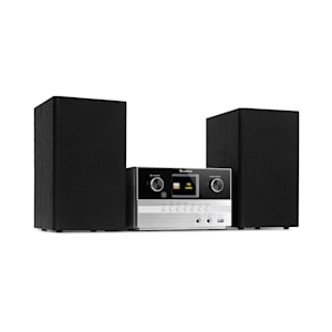 Connect System S impianto stereo + altoparlante 20Wmax internet/DAB+ argento