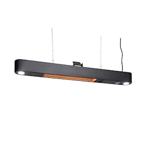 Gold Bar Shine Radiatore di Calore 2000W 2 Luci LED Metallo nero