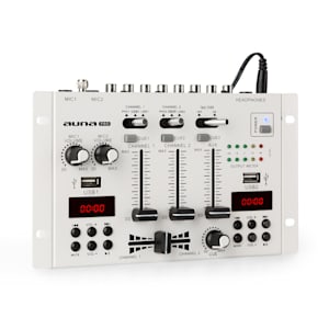 DJ-22BT MKII Table de mixage pour DJ 3/2 canaux BT 2x USB compatible rack blanche