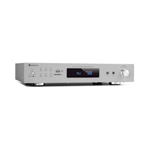 AMP-9200 BT Digital-Stereo-Verstärker 2x60W RMS BT 2xMikro silber
