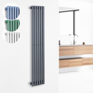 Delgado Radiateur à eau chaude 508W montage mural pour 10m² - Gris