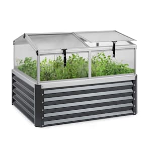 High Grow Advanced fioriera rialzata con tettuccio 120x95x100cm acciaio antracite