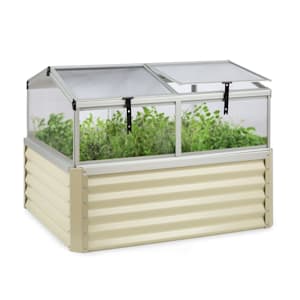 High Grow Advanced Potager surélevé + toit 120x 95x 100 cm 540L beige