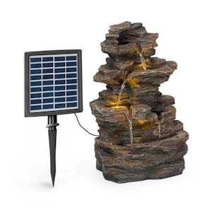Messina Fontana da Giardino con Cascate Solare 4 Livelli Batteria