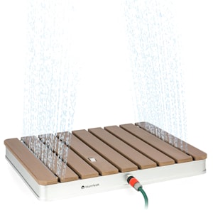 Sumatra Breeze SQ Ducha de jardín WPC Aluminio 70 x 55 cm cuadrada