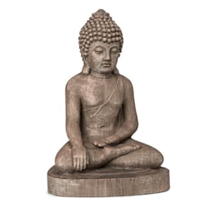 Gautama Figura decorativa para jardín de 43 x 61 x 34 cm fibra de arcilla Marrón