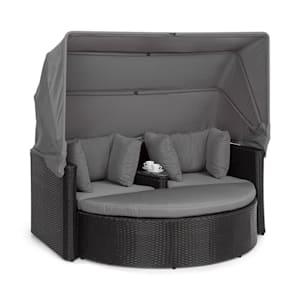 Heartland Divano Lounge a 2 Posti con Tavolo Sgabello Parasole grigio