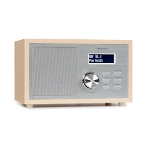 Ambient DAB+/FM Radio BT 5.0 AUX-In LCD Wecker Eieruhr Holzoptik