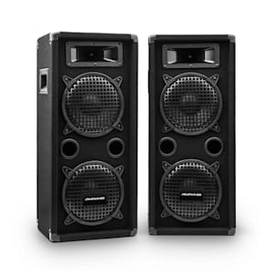 PW-08x22 MKII passives PA-3-Wege-Lautsprecher Paar 8" (20,3cm) Subwoofer 400W RMS / 800 Wmax. schwarz