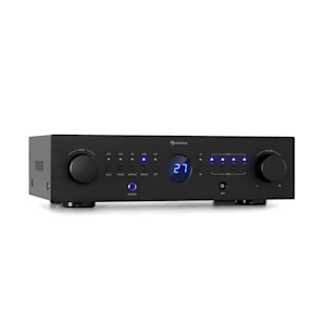 AMP-CD950 DG Power Amplifier Verstärker | Ausgangsleistung: 8 x 100  Watt RMS an 4 Ohm | Built-in DSP | 4 Stereo-Zonen | Bluetooth | Optischer Eingang | AUX-In  | CD-In | DVD-In | MP3-In | Recorder-Ausgang | LED-Display |  Fernbedienung