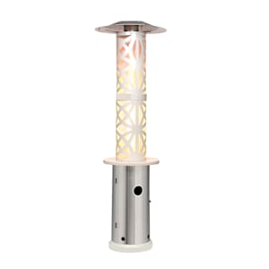 Goldflame Style terrasverwarmer 11,2 kW 360°-blik mobiel zilver