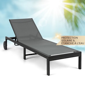 Lucca Lounger Chaise longue polyester aluminium 4 positions
