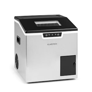 Icefestival Bullet Eiswürfelbereiter | 400 W | 12-20 kg/24h Eiswürfel | Eisfachkapazität: 1,9 kg | Wassertank: 3 l | Bullet Ice | Shaved Ice | Touch | Wasseranschluss via Schlauch | Selbstreinigungsfunktion | Eiswürfelmaschine | Ice Maker | Edelstahl