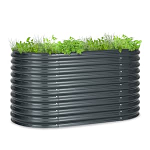 High Grow Hochbeet 160 x 80 x 80 cm Stahl-Wellblech einfacher Aufbau
