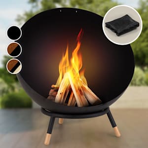 Fireball Wood Brasero de acero inclinable para jardines o terrazas Ø 66 cm