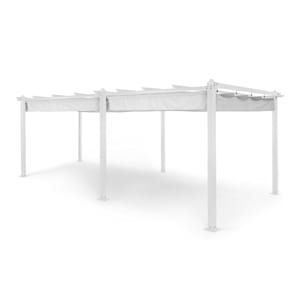Pantheon Pergola Aluminiumkantrohr 3x6m 4 Eckpfosten wasserabweisend