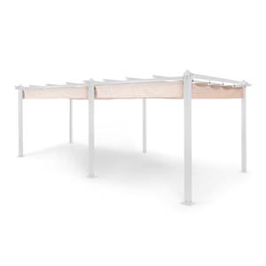 Pantheon Pergola fyrkantsrör aluminium 3x6 m 4 hörnstolpar vattenavvisande