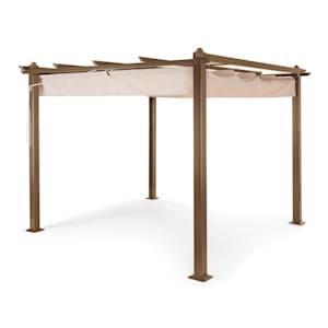 Pantheon Rust Pergola aluminium vierkante buis 3x3 m 4 hoekpalen waterafstotend