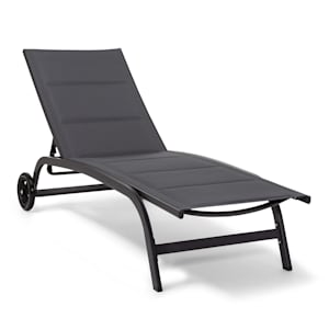 Limala solstol eller loungestol stål/aluminium textilene 150 kg mobil