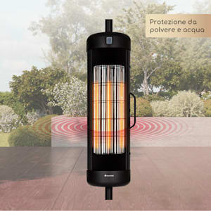 Heat Guru Turbo Riscaldatore radiante 2000W IP54 Installazione esterna su supporti per ombrelloni